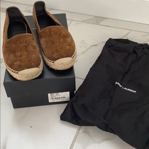YSL Brown suede flat size 8 great condition